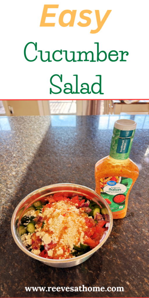 Cucumber Carrot Salad
German Cucumber Salad
Greek Cucumber Salad
Cucumber Tomato Avocado Salad
Kachumber Salad
Spicy Cucumber Salad
Asian Cucumber Salad
Avocado Tomato Salad
Creamy Cucumber Salad