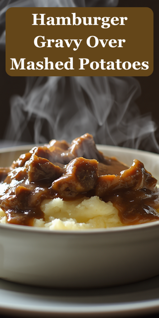 old fashioned hamburger gravy over mashed potatoes, hamburger gravy recipe, ground beef gravy, hamburger gravy and mashed potatoes, easy ground beef dinner, Southern hamburger gravy, old fashioned comfort food, homemade hamburger gravy, creamy mashed potatoes, ground beef and mashed potatoes, budget friendly family dinners, easy weeknight dinner ideas, Southern comfort food recipes, hamburger gravy from scratch, cheap dinner ideas, hearty family meals, easy hamburger recipes, ground beef dinner recipes, Grandma's hamburger gravy, 30 minute dinner ideas, country hamburger gravy, comfort food dinner ideas, one skillet hamburger gravy, homemade beef gravy