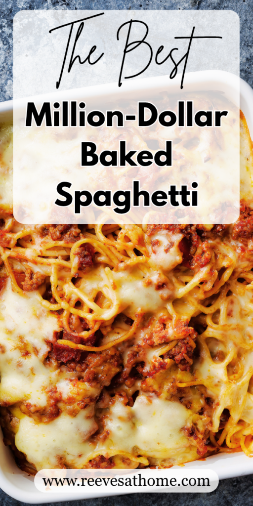 Million-Dollar Spaghetti Casserole, Million-Dollar Spaghetti, million dollar spaghetti recipe, baked spaghetti casserole, creamy baked spaghetti, cheesy spaghetti casserole, easy spaghetti casserole, spaghetti casserole with cream cheese, spaghetti casserole with ground beef, family dinner recipes, easy comfort food recipes, Italian casserole recipes, make-ahead casserole, weeknight dinner ideas, budget-friendly dinner recipes, cheesy pasta bake, potluck casserole recipes, oven-baked spaghetti.